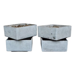 Swiss Fiber Cement Planters in the style of Willy Guhl, 1950s, Set of 4 For Sale