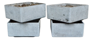 Swiss Fiber Cement Planters in the style of Willy Guhl, 1950s, Set of 4