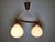 Wood Mid-Century Ceiling Lamp in Opal Glass and Teak from Uno & Östen Kristiansson, 1960s For Sale - Image 7 of 9