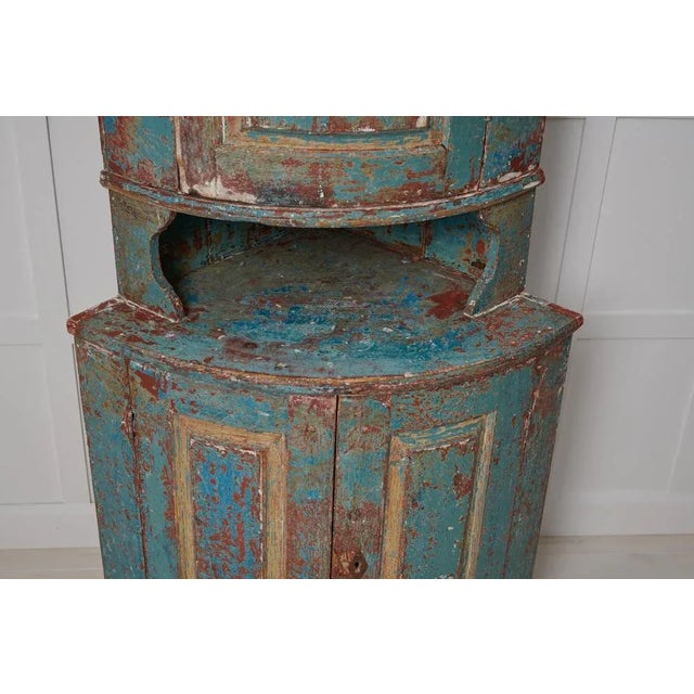Swedish Folk Corner Cabinet For Sale - Image 9 of 13