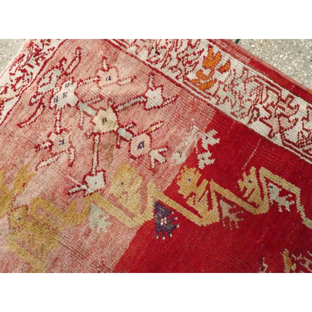 Early 20th Century Galerie Shabab Collection Early 20th Century Turkish Oushak Throw Rug For Sale - Image 5 of 7