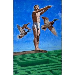 Geiler Gonzalez Painting "Horizon" Acrylic on Canvas For Sale