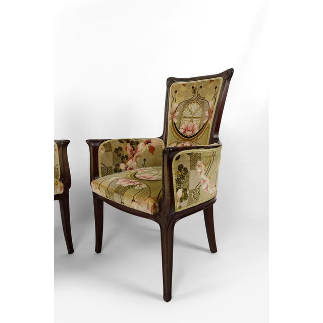 Vintage French Art Nouveau Salon Set by Eugéne Gaillard, 1900, Set of 3 For Sale - Image 11 of 18