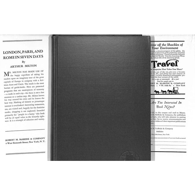 Traditional "London, Paris, Rome in Seven Days" 1931 Milton, Arthur For Sale - Image 3 of 5