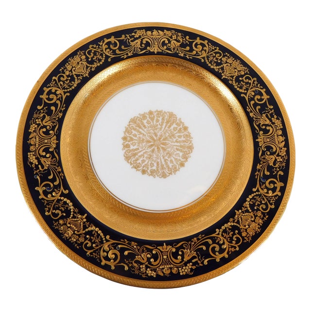 1960s Black Knight Gold Encrusted Salad Plate in Blk190 For Sale
