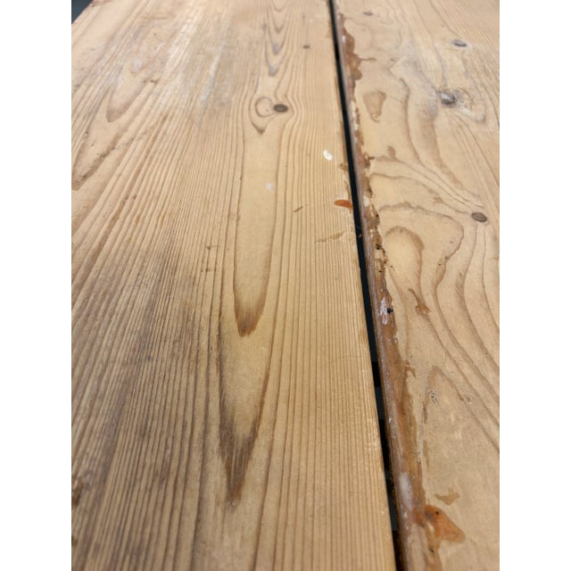 Wood French Waxed Pine Bistro Table For Sale - Image 7 of 8