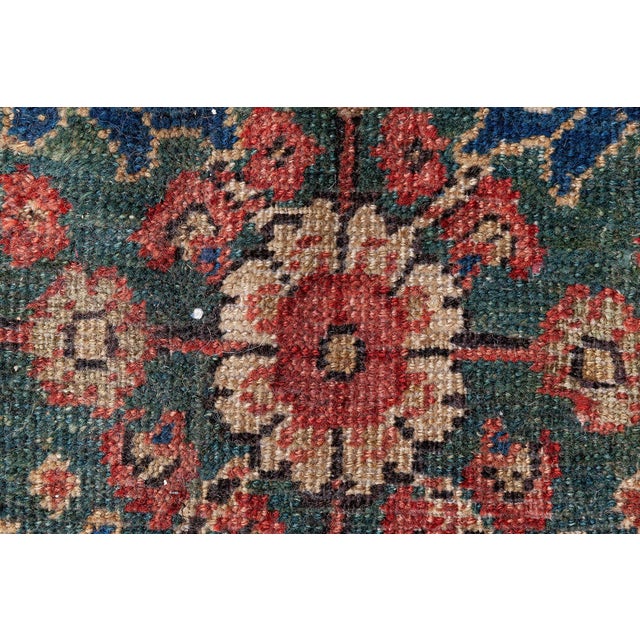 Beige 1920s Persian Sultanabad Red, Brown and Beige Handwoven Wool Rug For Sale - Image 8 of 9