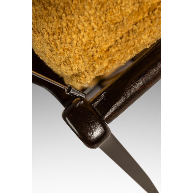 Danish Mid-Century Modern Model 596 Lounge Chair in Beech & Bouclé Attributed to Lawrence Peabody & Ib Kofod Larsen for Selig, Denmark, C. 1950's For Sale - Image 18 of 18