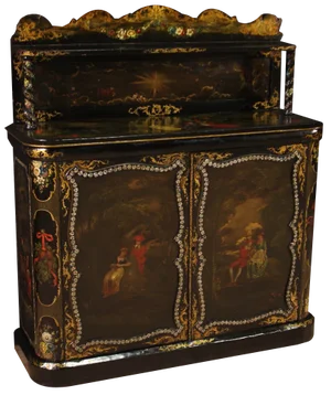19th Century English Lacquered and Painted Sideboard, 1880s