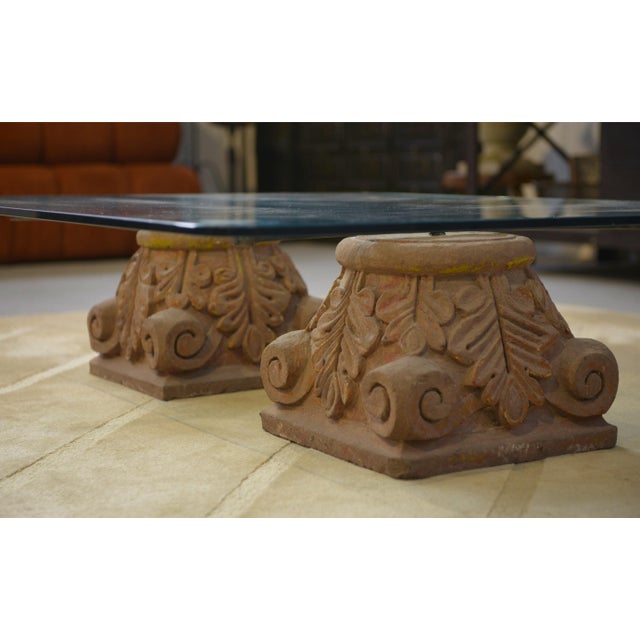 Vintage Stone and Glass Capital Coffee Table, 1960s For Sale - Image 6 of 7