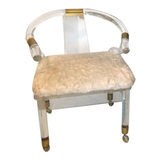 1970s Vintage Charles Hollis Jones Style Lucite Chair For Sale