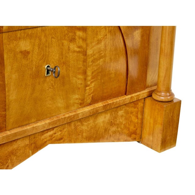 Swedish Empire Birch Chest of Drawers, 1870s For Sale - Image 4 of 12