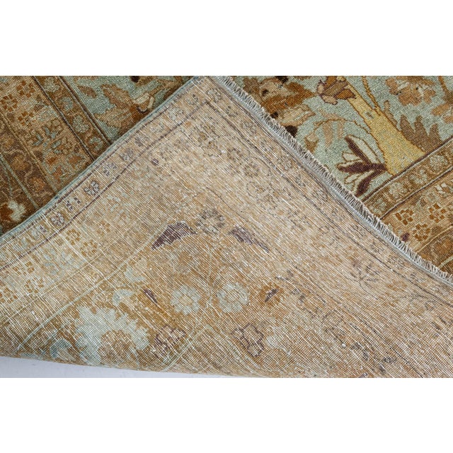Persian 1930s Persian Tabriz Rug in Blue, Brown, Gold For Sale - Image 3 of 8