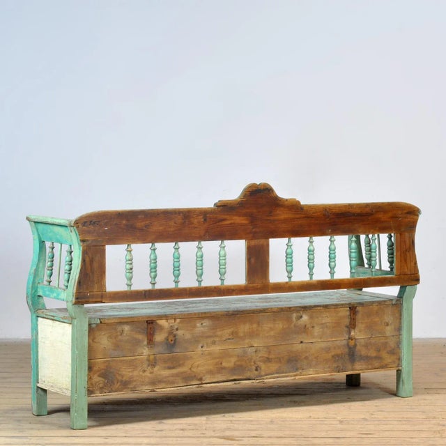 Hungarian Pine Bench, 1900 For Sale - Image 14 of 15