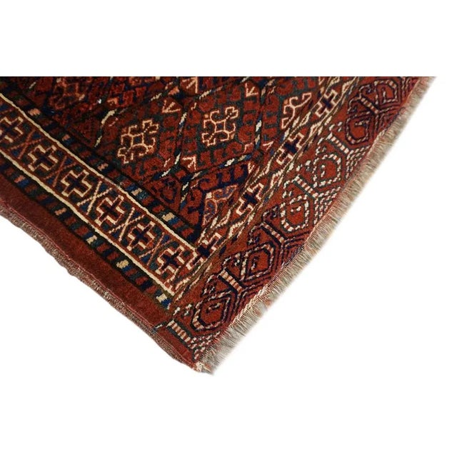 Antique Baluch Turkmen Rug For Sale - Image 4 of 6