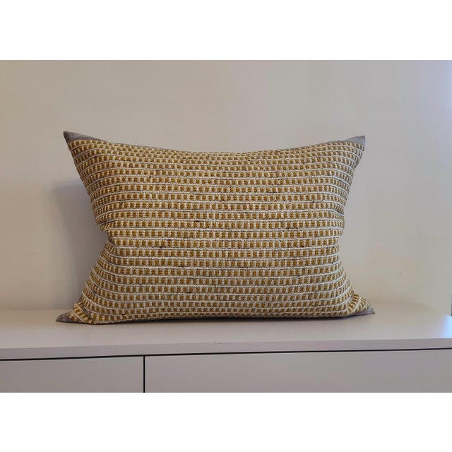 Textural Masterpiece, Warm Earthy Palette & Fancy Yarns – A Set of 2 Decorative Pillow Covers 28” X 20” For Sale - Image 4 of 16