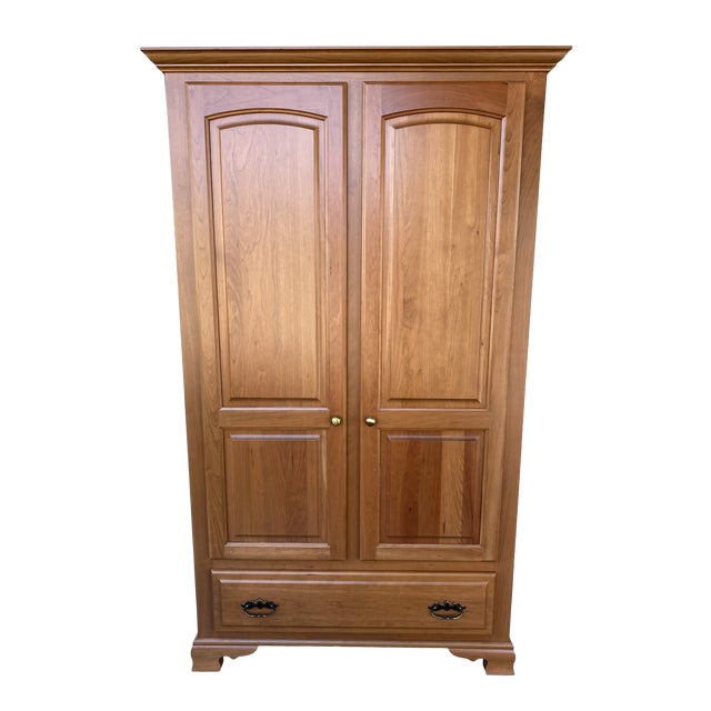 Amish Cherry Wood Classic Wardrobe Armoire Chairish