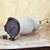 Vintage Ivory Speckled Ceramic Ginger Jar Style Table Lamp With Cream Shade & Wood Base For Sale - Image 10 of 18