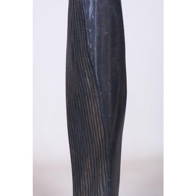 Art Deco Statue in Linden Wood, 1920s For Sale - Image 4 of 7