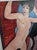 Large Modernist Reclining Female Nude Original Oil Painting on Canvas, Mid-20th Century For Sale In New York - Image 6 of 13