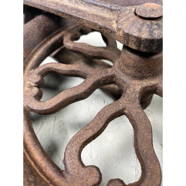 Antique Meiji Era Metal Pulley, Japan, 1890s For Sale - Image 9 of 12