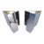 Pair of Mid-Century Modern Angular Chrome Wall Sconces For Sale