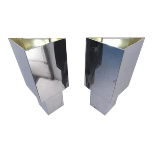 Pair of Mid-Century Modern Angular Chrome Wall Sconces