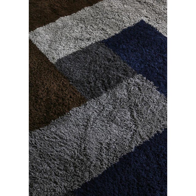 Scandinavian Modern Handmade Rug bz Unika-Væv & Ross Littell, Denmark, 1960s For Sale - Image 3 of 12