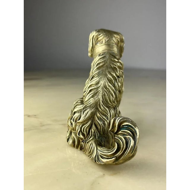 Mid-Century Modern Italian Ottone Stopper of Pastore Dog, 1960s For Sale - Image 3 of 12