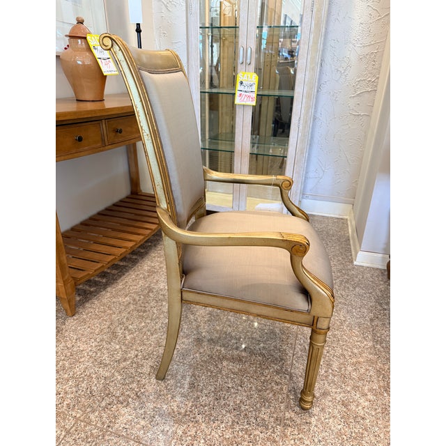Theodore Alexander Theodore Alexander Neoclassical Giltwood Arm Chair For Sale - Image 4 of 7