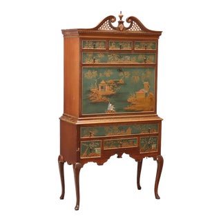 Antique Bar Cabinet Chinoiserie in Mahogany, United Kingdom, 1900 For Sale