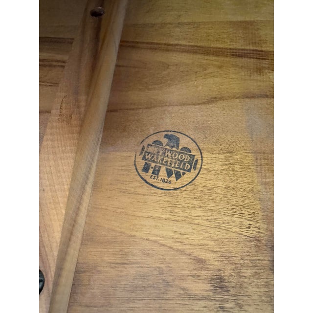 Champagne Vintage MCM Authentic Heywood-Wakefield 319-G Champagne Coffee Table Signed For Sale - Image 8 of 12