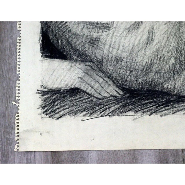 Figurative Jim Mumby School Portfolio Graphite Drawing Unframed For Sale - Image 3 of 5