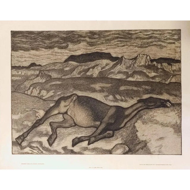 Aus Albanien (''From Albania'') is an original artwork realized by Ferdinand Andri in 1916. Lithograph on yellow plate....