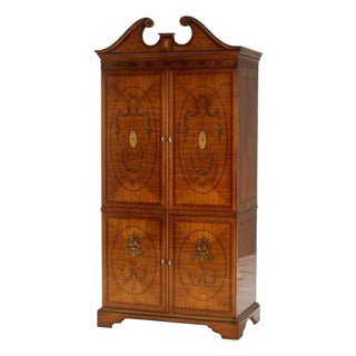 Vintage Drexel Heritage English School Adam’s Style Neoclassical Armoire 20thC For Sale
