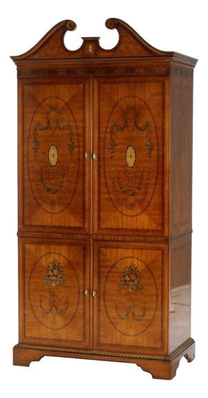 Vintage Drexel Heritage English School Adam’s Style Neoclassical Armoire 20thC