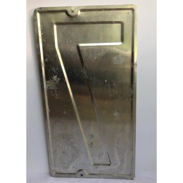 Modern Vintage Aluminum Signs: "7", "3" and "2" - 3 Pieces For Sale - Image 3 of 8