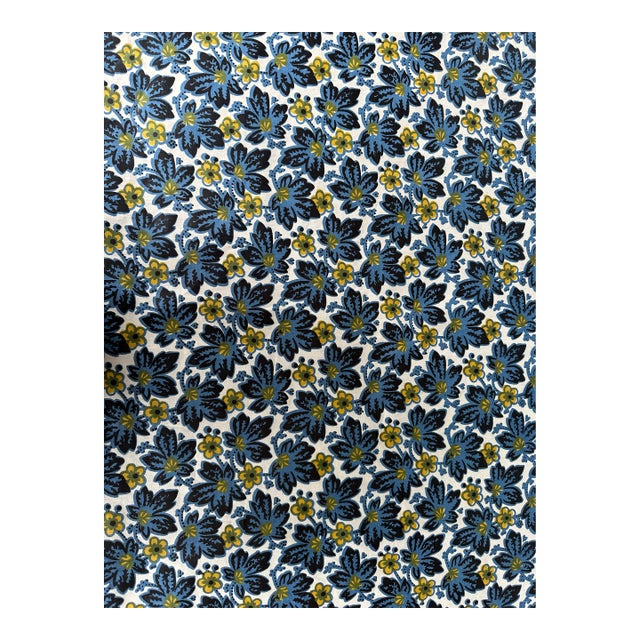 Dorothy Waterhouse Vintage Fabric With Botanical Leaf Motif For Sale