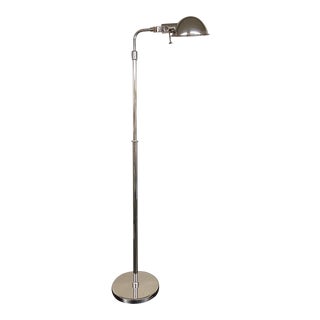 Ralph Lauren Adjustable Chrome Floor Lamp For Sale