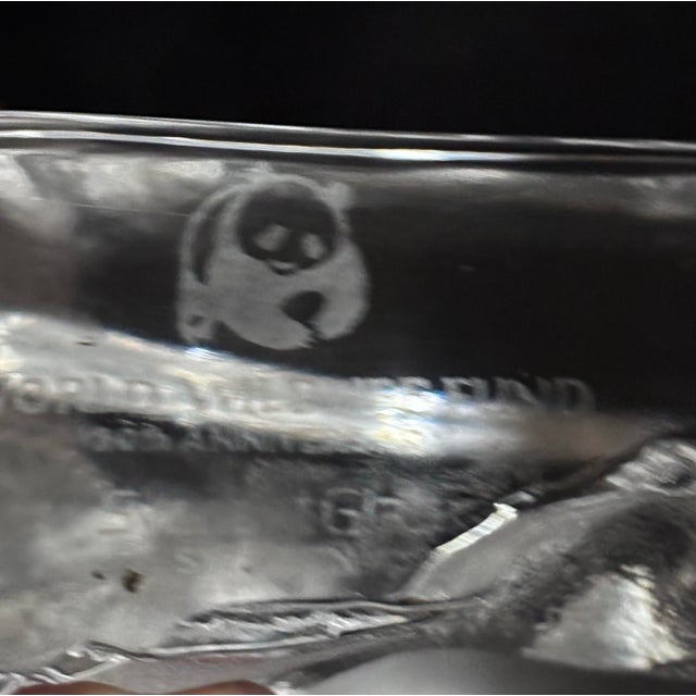 1980s Mats Jonasson World Wild Life Fund Signed and Numbered, 1143/1620, Limited Edition Panda Bears Sculpture Produced by Svenskt Glas, For Sale - Image 11 of 12