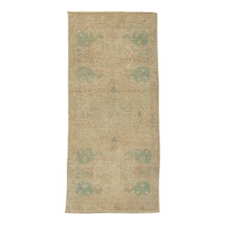 Turkish Mini Rug Oriental Hand Knotted Vintage Rug 1'6" x 3'3" #21200 For Sale