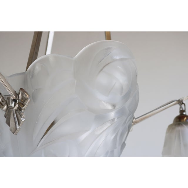 Vintage Art Deco Geometric Pendant Light by David Guéron Degue & A. Petitot, 1930 For Sale - Image 10 of 18