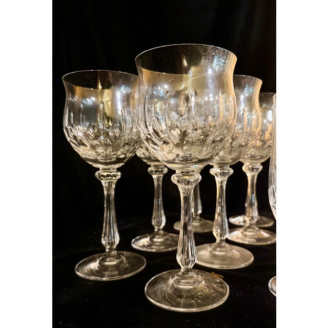 Vintage Lead Crystal Stemware Set - Set of 12 For Sale - Image 9 of 12