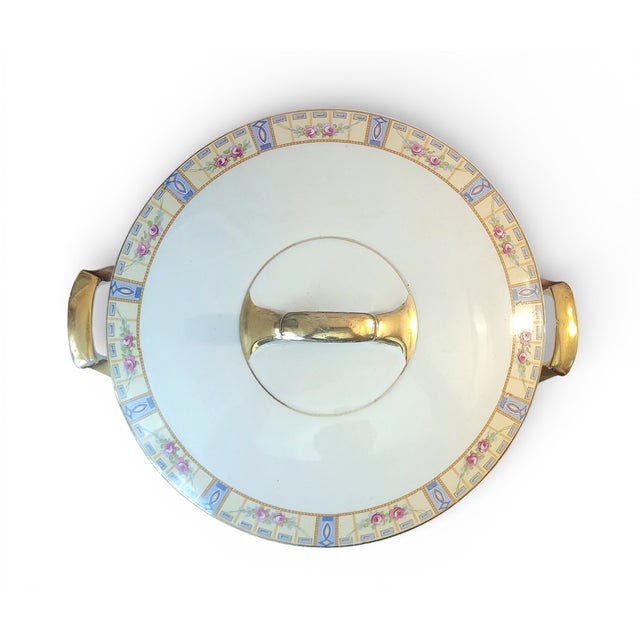 Antique J & G Meakin Hanley England Candida Round Covered Vegetable Casserole Bowl W Lid 1920s For Sale - Image 10 of 10