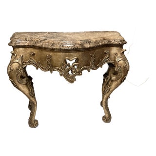 Ferguson Copeland, Vincent Silver Leaf Console Table For Sale