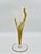 Glass 1940s Frosted Glass Wine Flutes With Gold Leaf Motif – Pair For Sale - Image 7 of 12