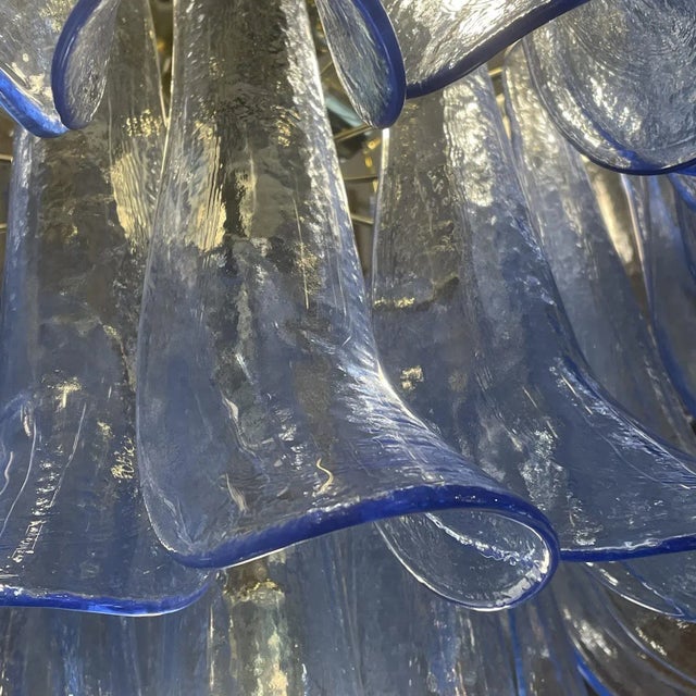 Blue Petals Ceiling Lamp For Sale - Image 4 of 7