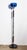 Mid-Century Modern 1960s Danish Modern Nickel & Black Enamel Floor Lamp With Blue Glass Shade For Sale - Image 3 of 7