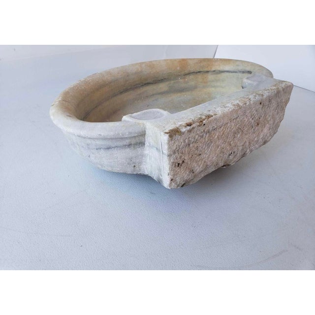 Antique French White Marble Sink For Sale - Image 14 of 17