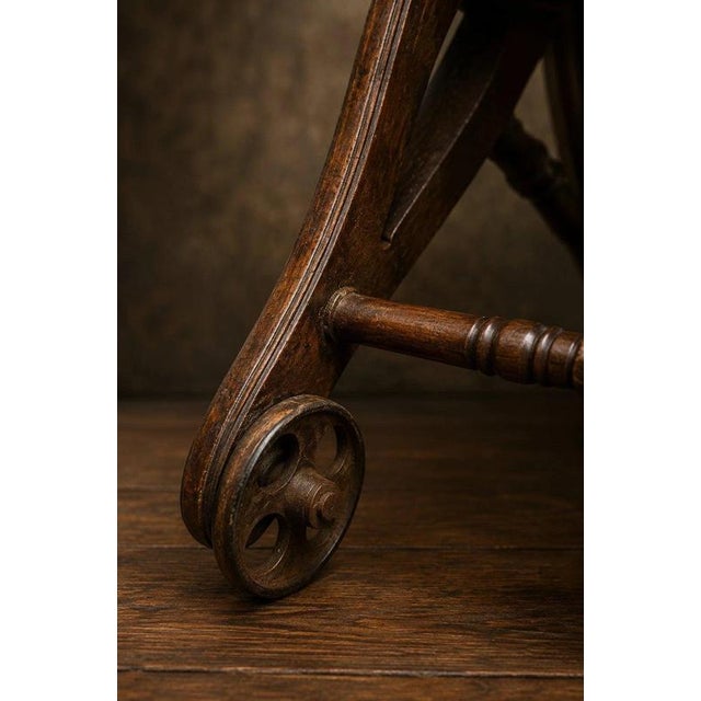 Gold Late 19th Century Victorian Transforming Children's High Rocking Chair For Sale - Image 8 of 11